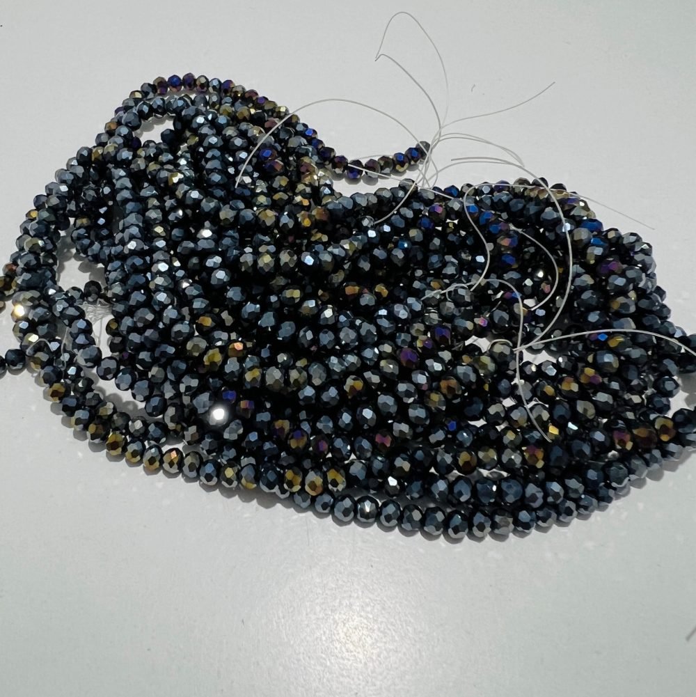 Sirag cristale rondele 3x4mm - indigo reflexii cod:CR32 - imagine 1