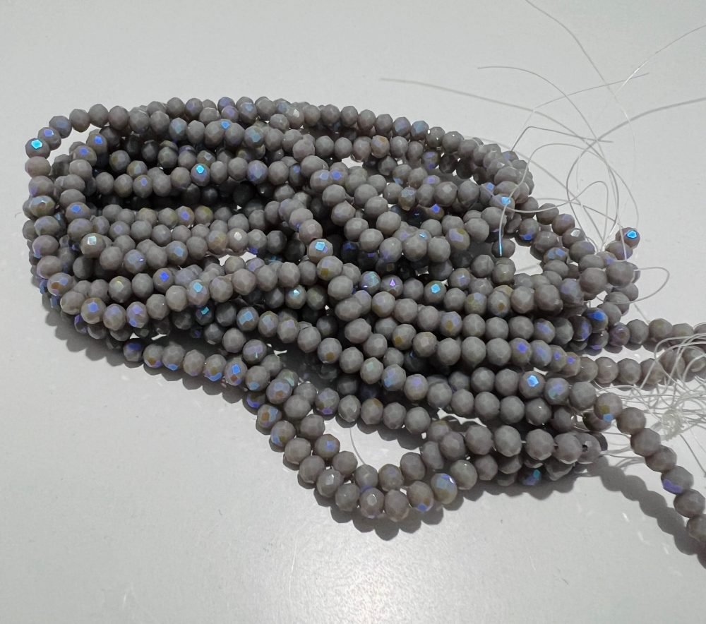 Sirag cristale rondele 3x4mm - gri reflexii cod:CR33 - imagine 1