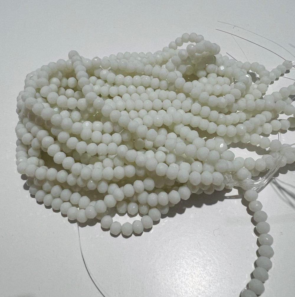 Sirag cristale rondele 3x4mm - alb cod:CR34 - imagine 1
