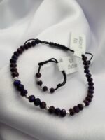 Set bratara + inel reglabile cu bilute din argint 925 si cristale cod: SETBI01 - imagine 2