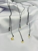 Chokere cu snur si pandantiv aur - fluture - imagine 2