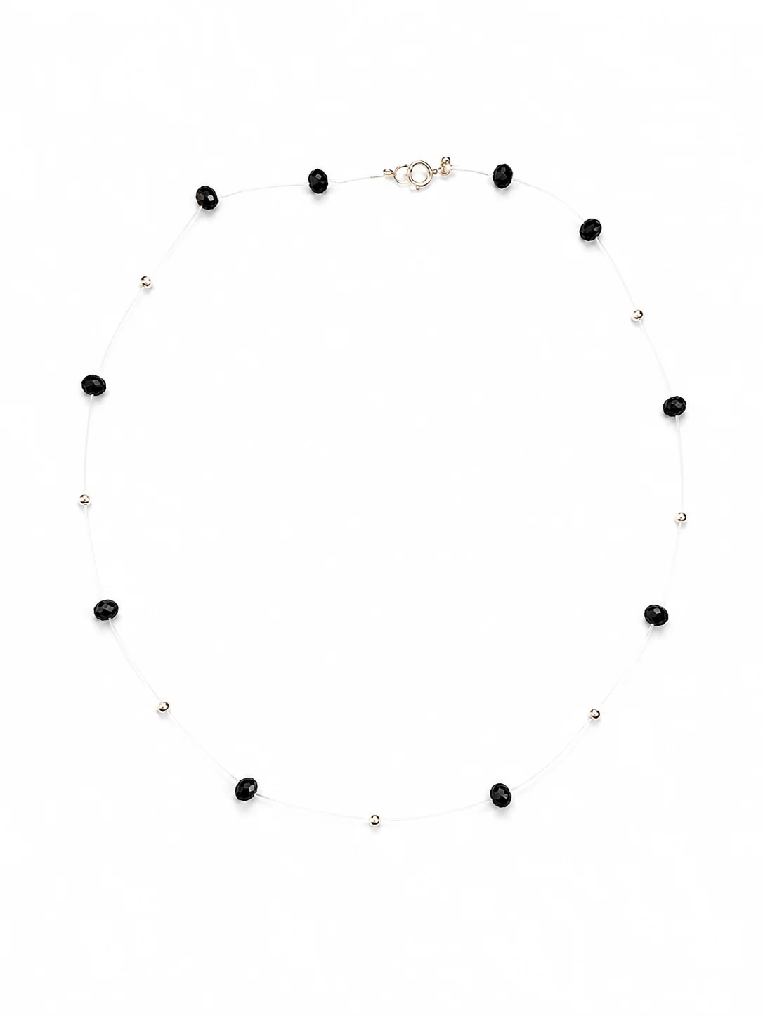703f6368-ee2c-4f93-a9a3-7daa639a9b47 Colier plutitor cu fir transparent si elemente din argint 925 - imagine 1